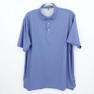 Peter‎ Millar Polo Shirt Mens XL Blue Summer Comfort Golf Performance Micro Dot